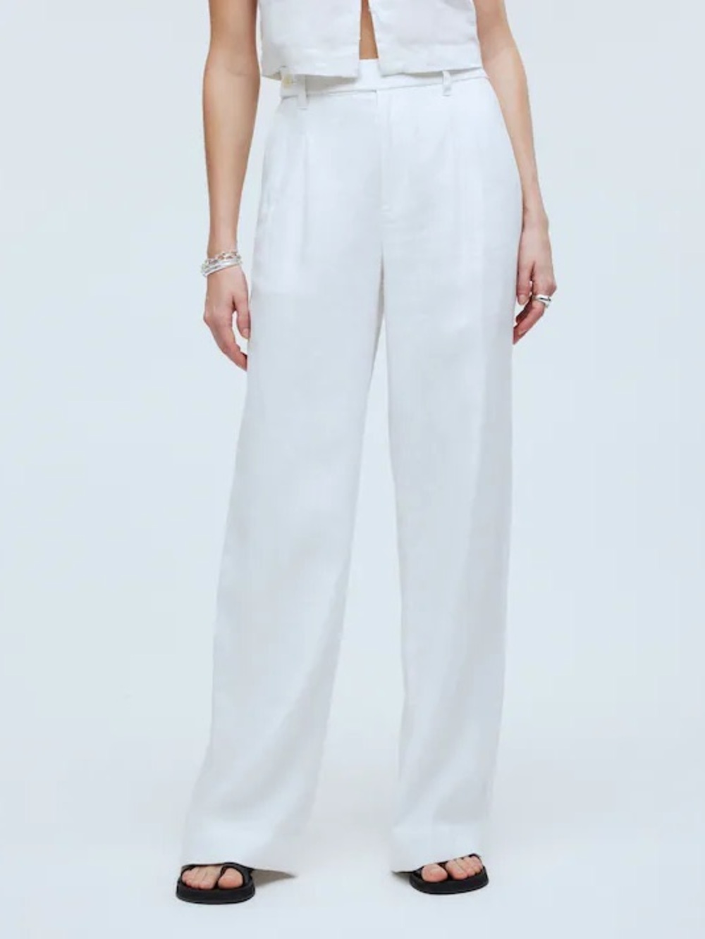 Madewell Harlow 100% Linen Wide Leg Pants - Picture 2 of 12